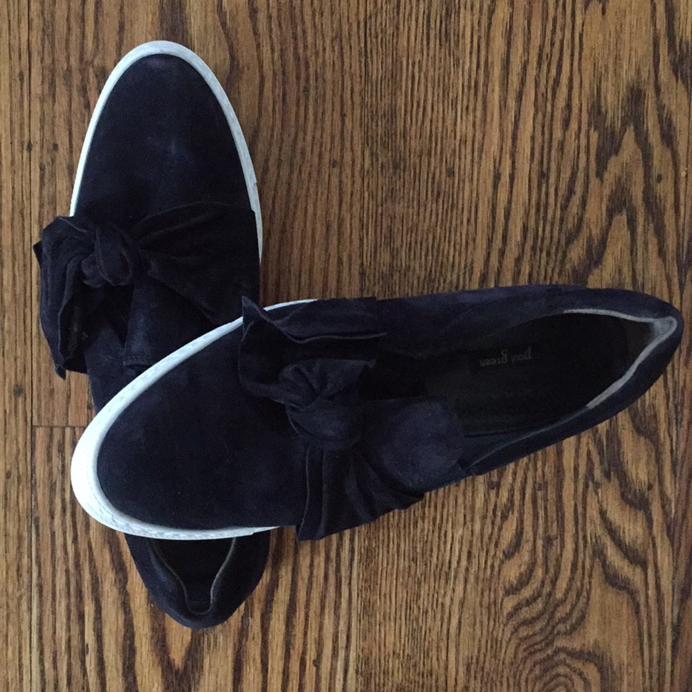 Paul Green Black Velvet Bow Flats
